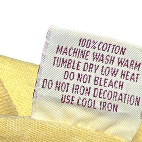 Vintage 1990s Hard Rock Las Vegas Retro Yellow T-Shirt - Picture 7 of 7